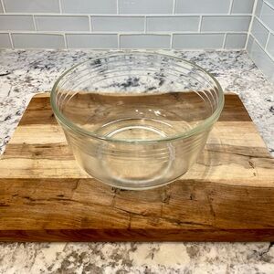 VTG Clear Glass “Beehive” Mixing Bowl with Ribbed Pattern